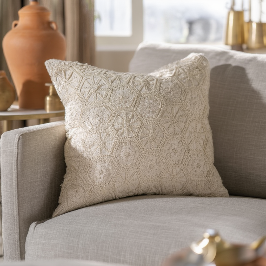 Heirloom Crochet Cushion Cover Set