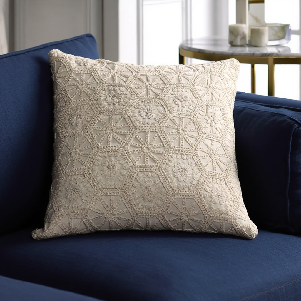 Heirloom Crochet Cushion Cover Set