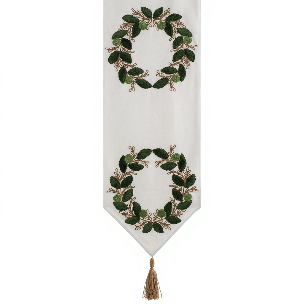Winter Evergreen Table Runner