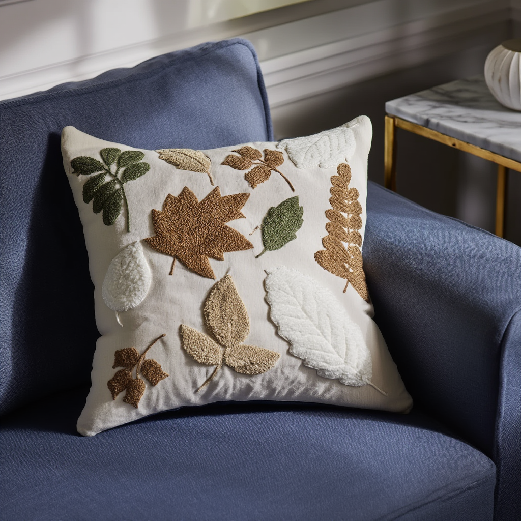 Mosaic Leaf Cushion Cover Set