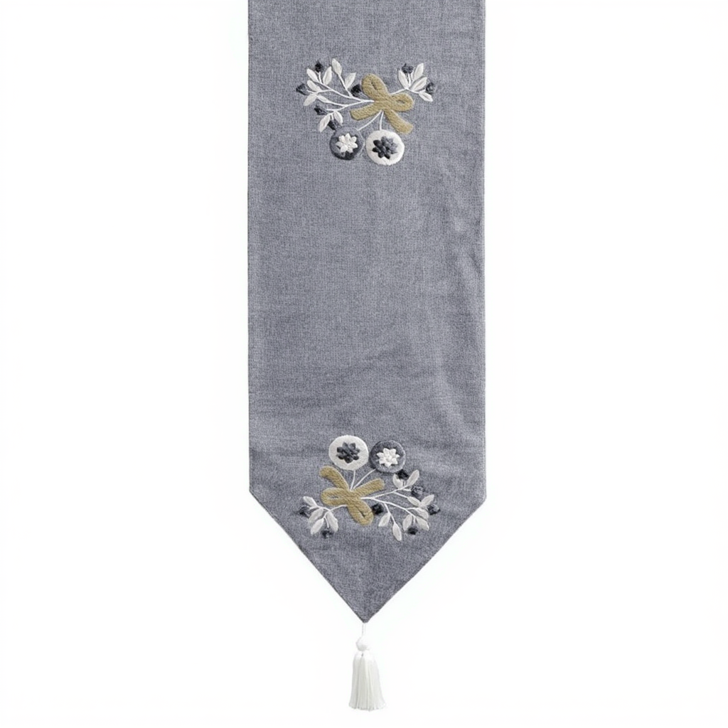 Grey Garden Table Runner