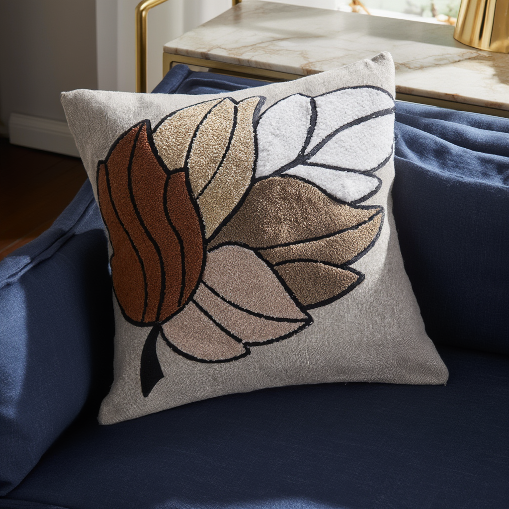 Sienna Leaf Cushion Cover Set